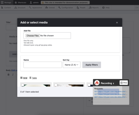 Profiling Drupal AJAX requests